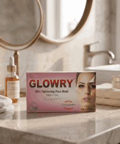 GLOWRY Skin Tightening Face Mask with Fuller’s Clay | Natural Indian Formula for Oil Control & Pore Cleansing | 100% Organic Herbal Pack