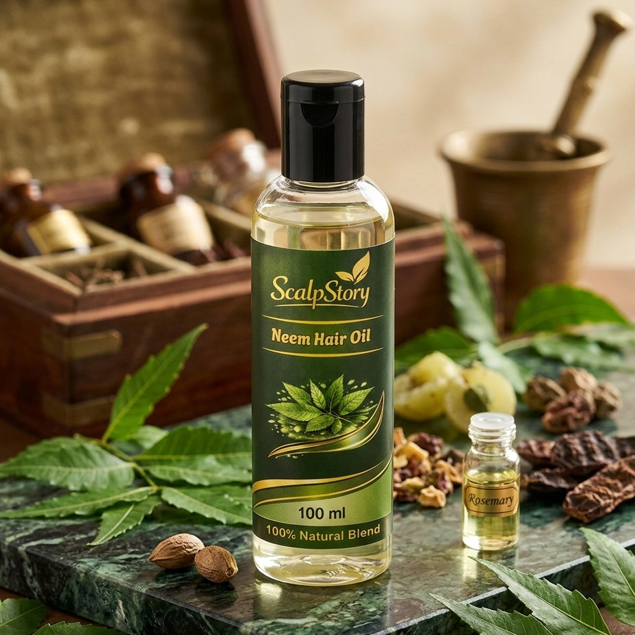 Neem Hair Oil | Herbal Anti-Dandruff Formula | Healthy Scalp & Strong Roots | Natural Shine | 100ml - Image 3