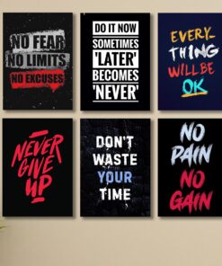 Set of 6 Premium Wall Art Photo Tiles – Modern Home Decor Sets 8x11
