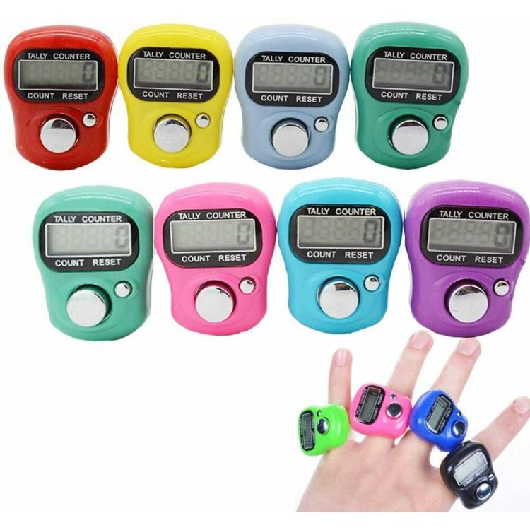 Digital Tasbeeh Finger Counter with LED Indicator, Reset Button & Ring Strap – SXH5136 (Random Color) - Image 4