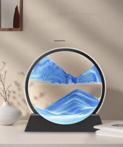 Sandscape Painting 3D Moving Sand Art Hourglass Sand Timer Mountain Lamp With Metal Stand Home Decoration | Random Color