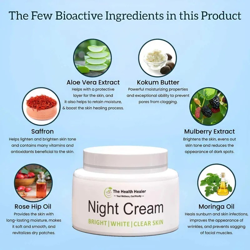 Nocturne Radiance Night Cream – Overnight Skin Restoration & Advanced Healing Glow Therapy for Smooth, Healthy Skin – 150g - Image 3