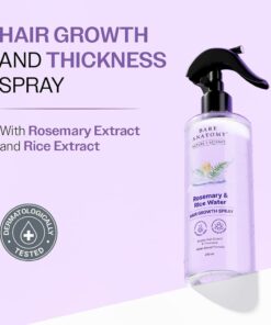 Bare Anatomy Rosemary & Rice Water Hair Growth Spray – 200ml | Strengthen & Thicken Hair