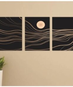 Set of 3 Wall Art Wooden Phototile Frames for Wall Decor
