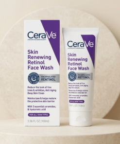 Renewing Retinol Face Wash – Anti-Aging Cleanser with Ceramides & Hyaluronic Acid for All Skin Types (100ml)