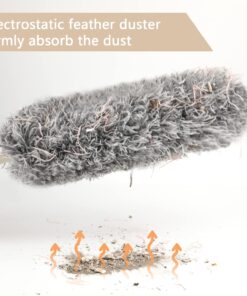 Grey Flexible Microfiber Duster – Bendable Long Reach Cleaning Brush for Home & Office