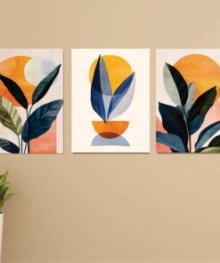 Set of 3 Premium Wall Art Photo Tiles – Modern Home Decor Sets 8x11
