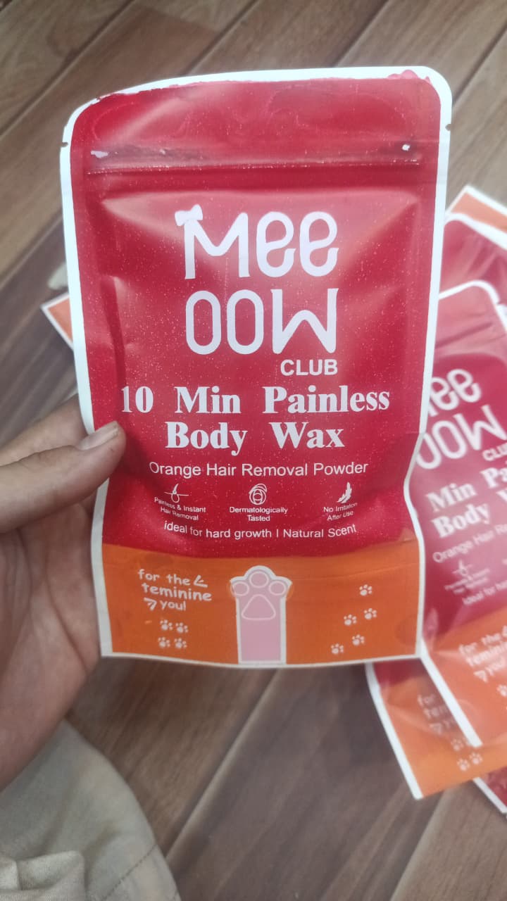 Meeoow Club 10-Min Painless Body Wax | Orange-Scented Hair Removal Powder 100g - Image 4