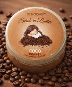 SK Blooms Coco Coffee Scrub in Butter | 2-in-1 Body Whitening Sugar Scrub | Natural Exfoliating & Moisturizing Skin Care