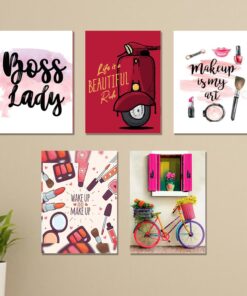 Set of 5 Premium Wall Art Photo Tiles – Modern Home Decor Sets 8x11