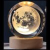 1 Pc USB LED Galaxy Crystal Ball Lamp | 3D Planet Moon Night Light | Bedroom & Party Home Decor | Kids Birthday Gift (Moon Shape Only)
