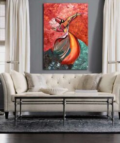 Rumi Whirling Dervish Sufi Painting Canvas Wall Art With Double Tape | 12x16 Inches