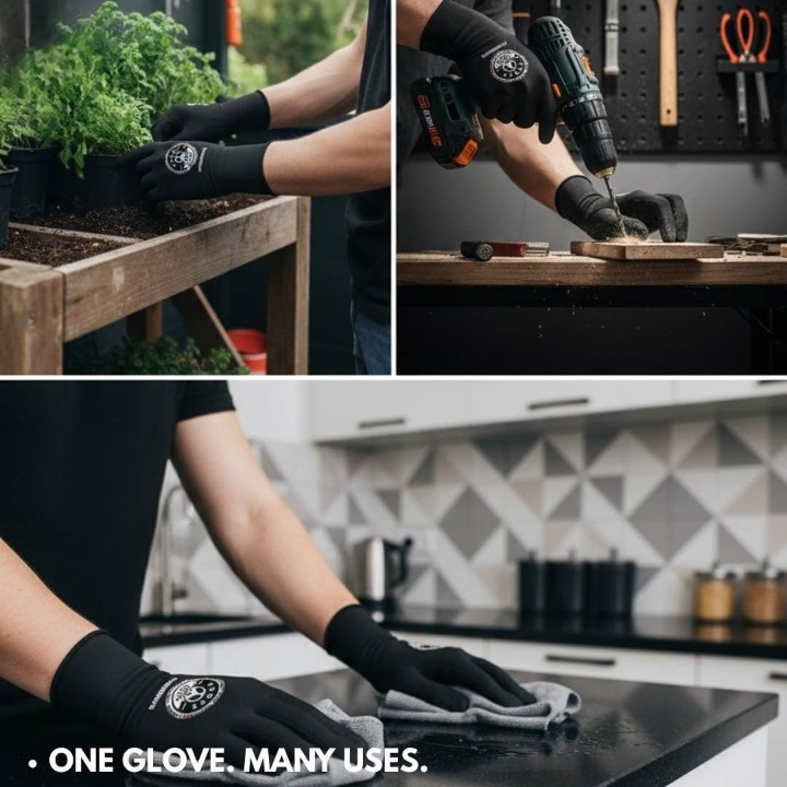 THREE GUYS High-Elasticity Multi-Purpose Gloves – Perfect for Mechanical Work, Car Detailing, Bike Riding, and More - Image 5