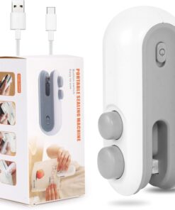 1 Pc Mini Heat Sealing Machine 2-In-1 Cutter & Sealer With USB Cable – Compact USB Rechargeable Food Bag Sealer For Snacks And Storage (Random Color)