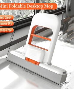 Foldable Mini Mop | Portable Desktop Wet & Dry Cleaning Mop | Self?Squeezing