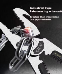 Heavy Duty 9 In 1 Multi Function Pliers Nail Pry Wire Stripper Cutter CR V Steel Professional Tool