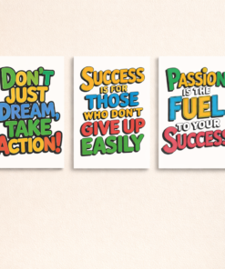 Set of 3 Premium Wall Art Photo Tiles – Modern Home Decor Sets 8x11