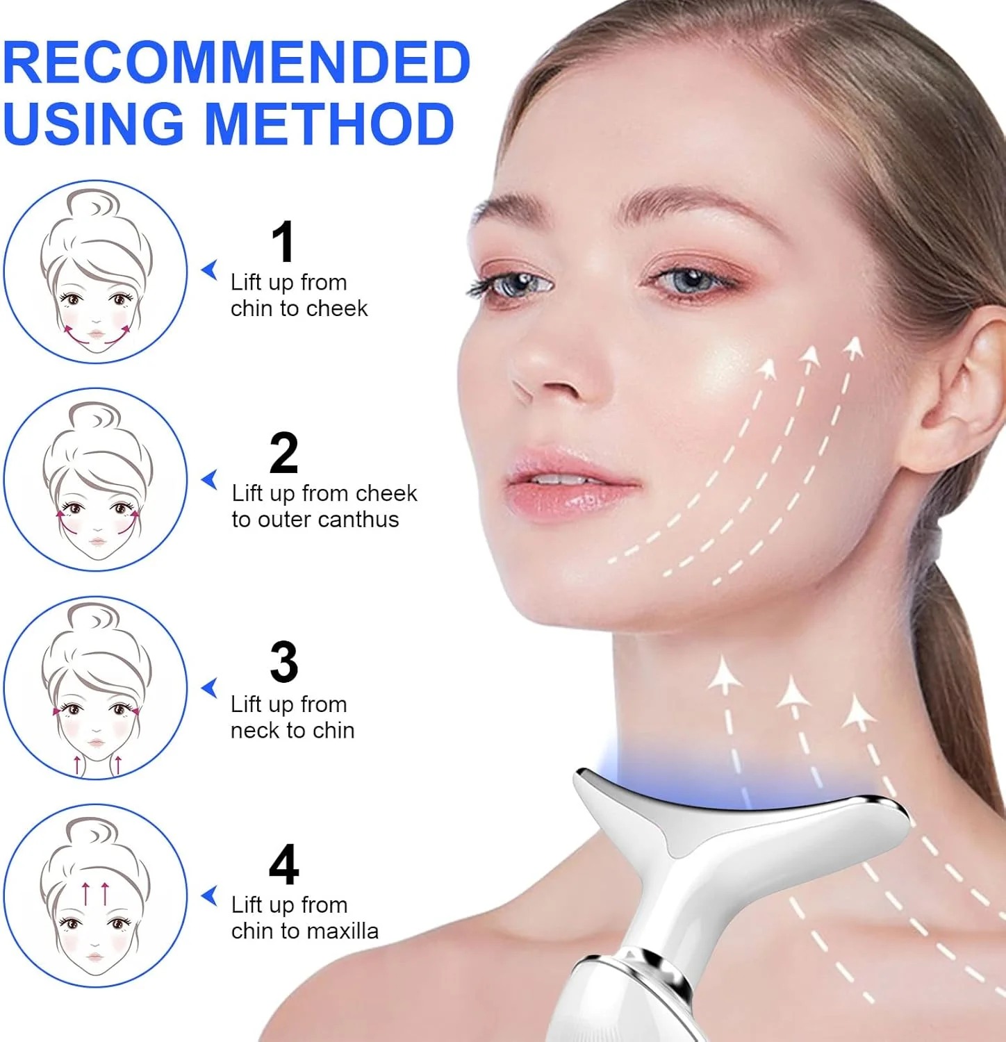 ES-1081 Massager Intense Pulsed Light Wrinkles Reducing Instrument - ESX - Anti Ageing & Reduces Puffiness | Face Massager For Fine Line & Wrinkles - Random Color - Image 2