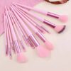 13 Pieces Soft Fluffy Makeup Brush Set - Cosmetics Brush Set - Makeup Brush Kit - Blush and Powder Brushes - Makeup Brushes for Foundation - Pink Color - Without Box - Image 2