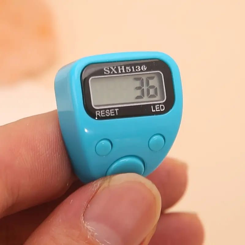 Digital Finger Counter LED Electronic Tasbeeh & Tally Counter 99999 Counts | Random Color - Image 3