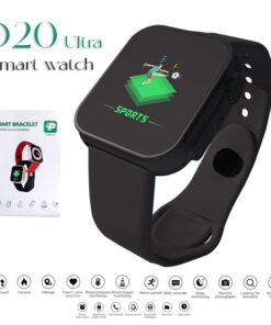D20 Ultra Fitness Smart Bracelet – Bluetooth Heart Rate & Blood Pressure Monitor (Black)