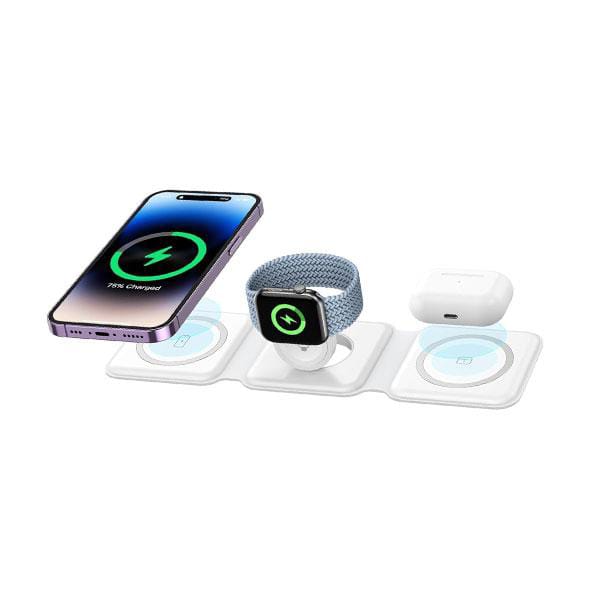 3 in 1 15W Fast Magnetic Wireless Charging Pad for iPhone, AirPods & Smartwatch - Image 3
