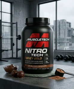 MuscleTech Nitro Tech 100 Percent Whey Gold Double Rich Chocolate Flavor 2.2 Pounds 1 Kg Protein Powder