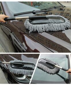 Car Wash Cleaning Brush Duster Dust Wax Mop Microfiber Telescoping Tool For Vehicle Exterior And Interior Cleaning