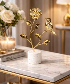 Decorative Showpiece KD-8213 – Elegant Home & Office Decoration Piece (Size 13.5x4.6x19.8cm)