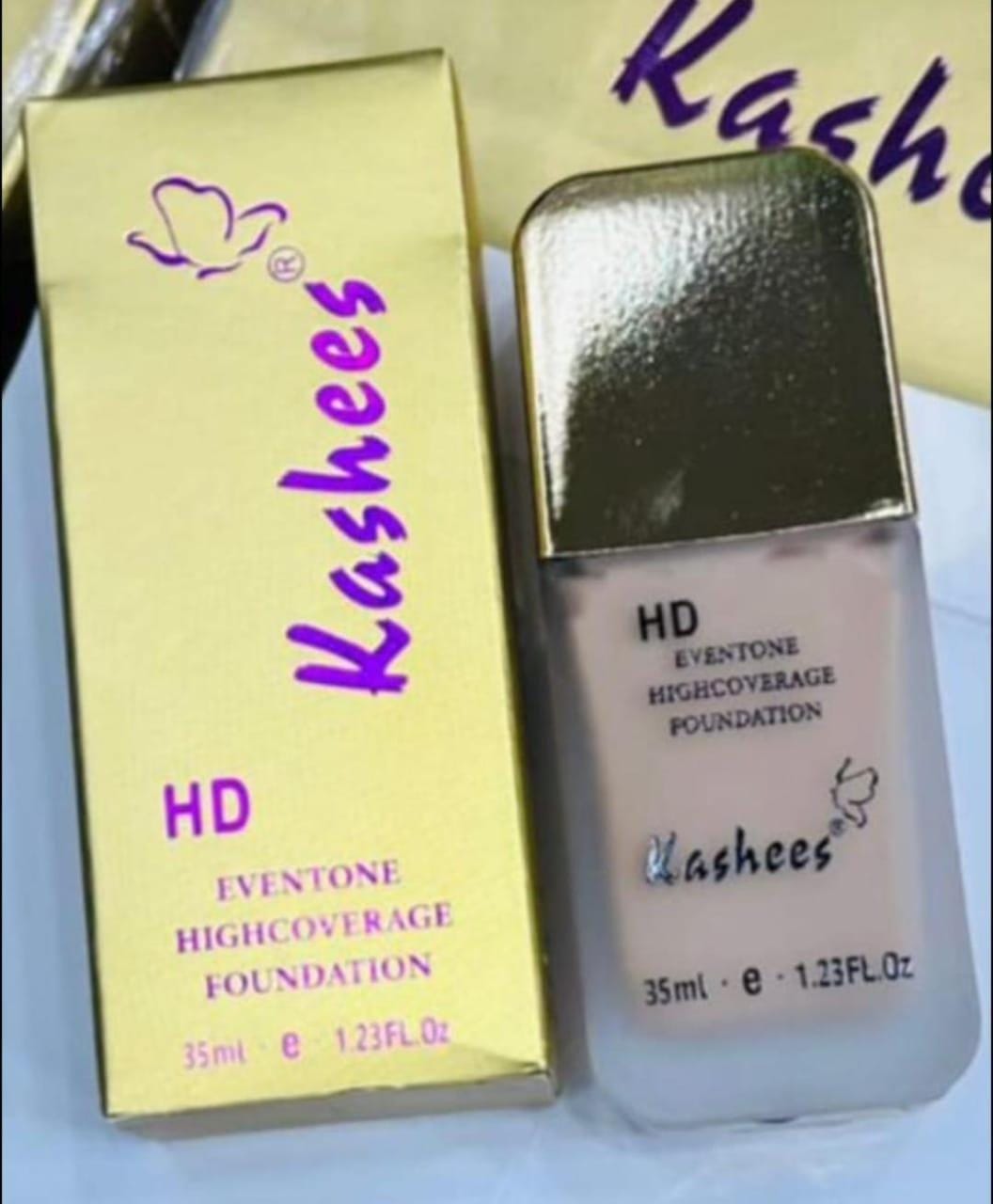 Kashees Gold HD Eventone High Coverage Creamy Foundation - 35ml - Image 2