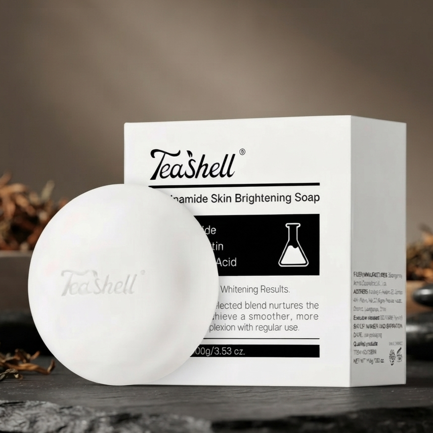 Teashell Niacinamide Skin Brightening Soap - Cleansing Bar Formulated For Daily Skincare Routine And Bright Complexion - 70g - Image 3