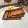 (pack of 3) Wooden Serving Tray Set with handles Wood Serving Trays for Tea Coffee Food Platter Household Kitchen Multipurpose Use - Image 2