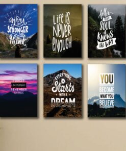 Set of 6 Premium Wall Art Photo Tiles – Modern Home Decor Sets 8x11