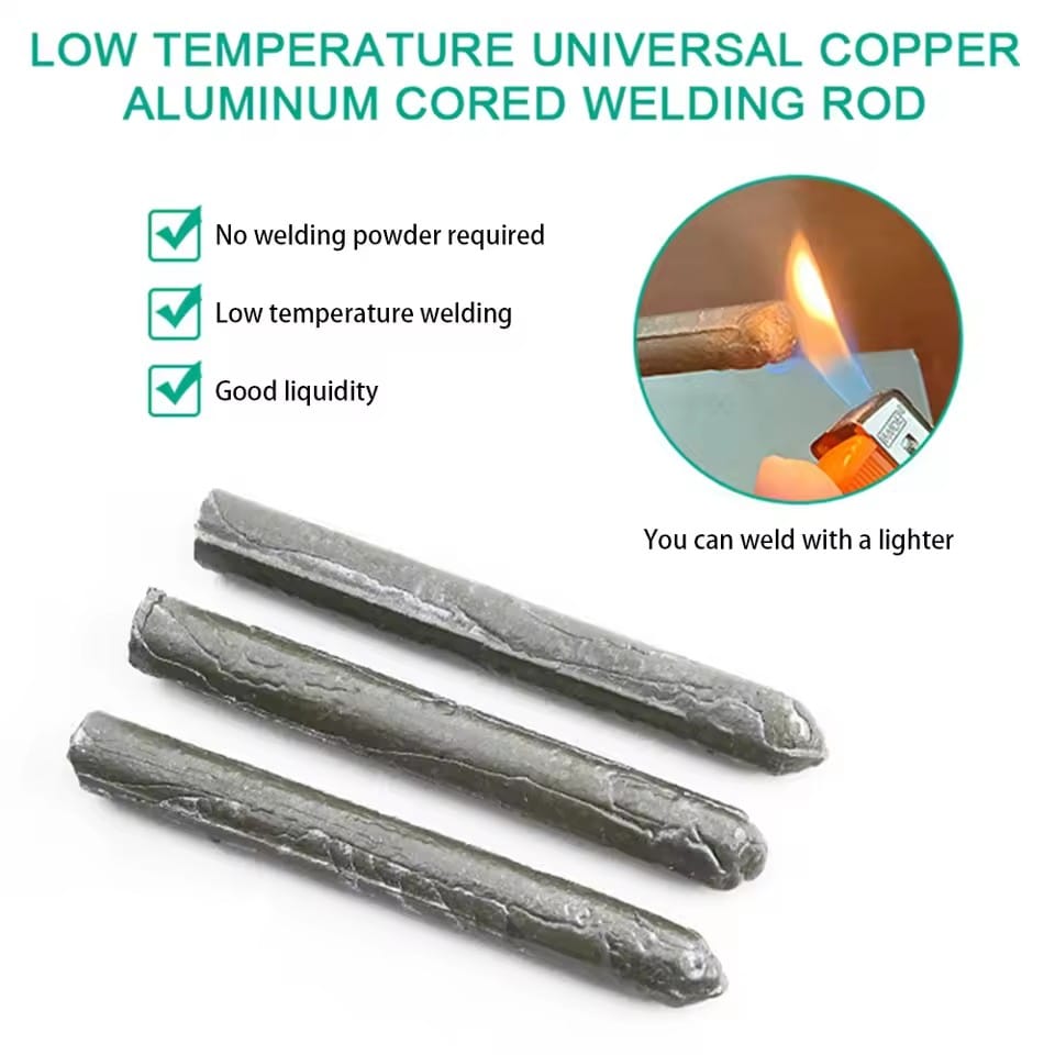 High-Strength Low Temperature Aluminum Welding Rods - 3 Pcs Set | Professional Metal Repair And Brazing Solution For Various Applications - Image 2