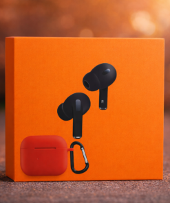 Pro 2 Wireless Earbuds with Orange Protective Silicon Case – True Wireless Bluetooth Earphones