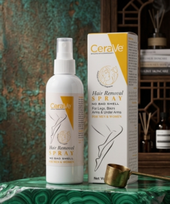 Yellow CeraVe Hair Removal Spray - Gentle Body Hair Eliminator Smooth Skin Depilatory Formula Easy Spray Skincare Product For Men And Women - 150ML
