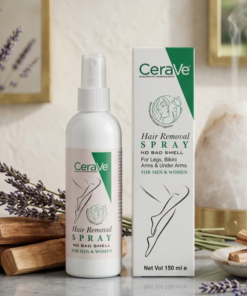 Green CeraVe Hair Removal Spray - Gentle Body Hair Eliminator Smooth Skin Depilatory Formula Easy Spray Skincare Product For Men And Women - 150ML