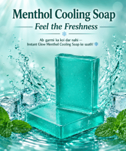 Menthol Cooling Soap Bar | Instant Cooling & Refreshing Bath Soap | Deep Cleansing