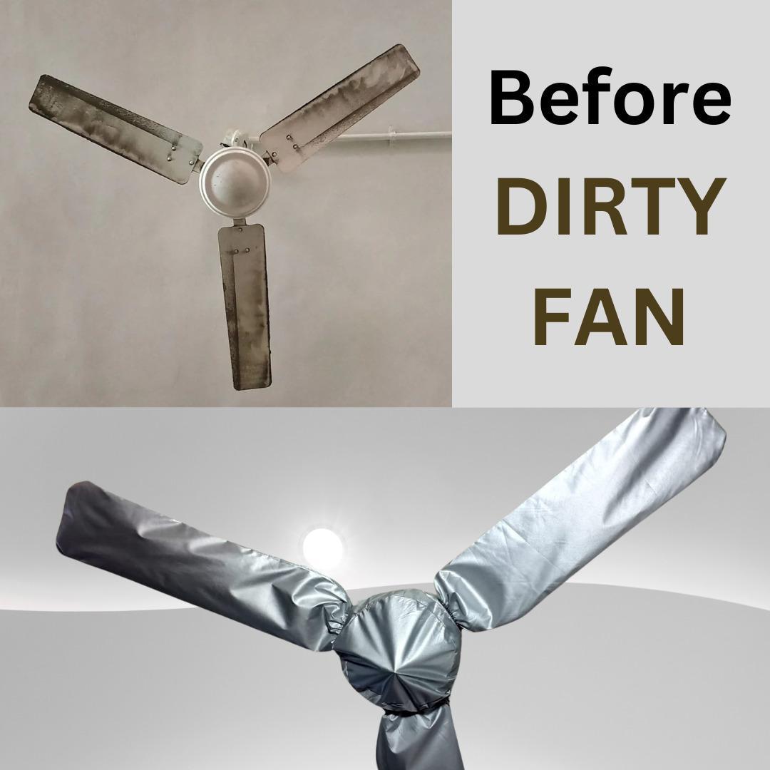 Ceiling Fan Cover Dust Proof Lightweight Durable Washable Easy To Install Protects Against Dust Dirt Stains - Image 2