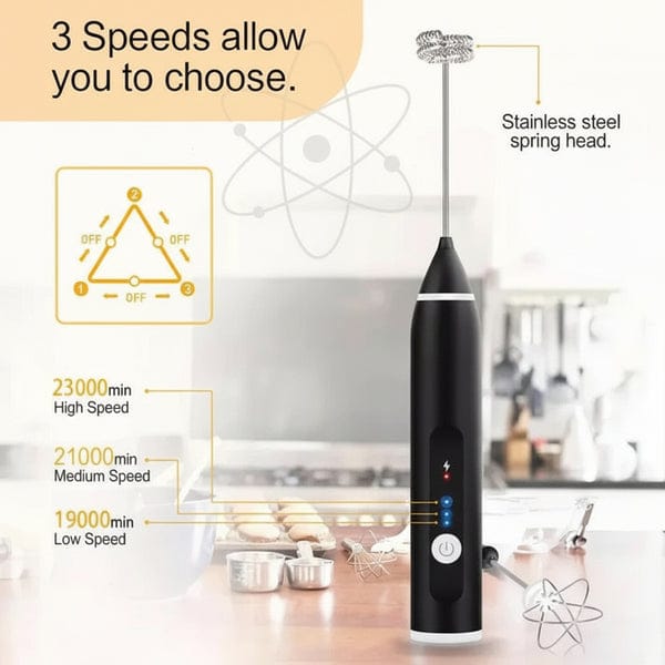 2 In 1 Electric Coffee Beater - Milk Frother And Egg Whisk - USB Electric Rechargeable Kitchen Tool For Versatile Mixing And Frothing - Image 3