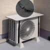 AC Outdoor Unit Sunshade Cover – Silver Foil Reflective Heat Shield & Dust Protector for Air Conditioner External Units | With Clip - Image 2