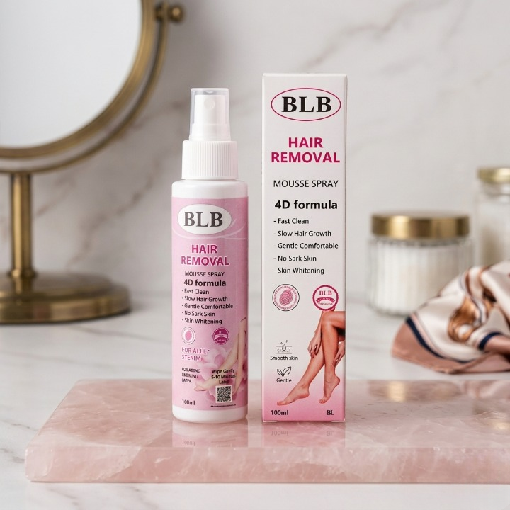 BLB Hair Removal Mousse Spray – 4D Formula for Fast & Gentle Hair Removal (100ml) - Image 3