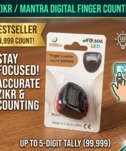 Digital Finger Counter LED Electronic Tasbeeh & Tally Counter 99999 Counts | Random Color