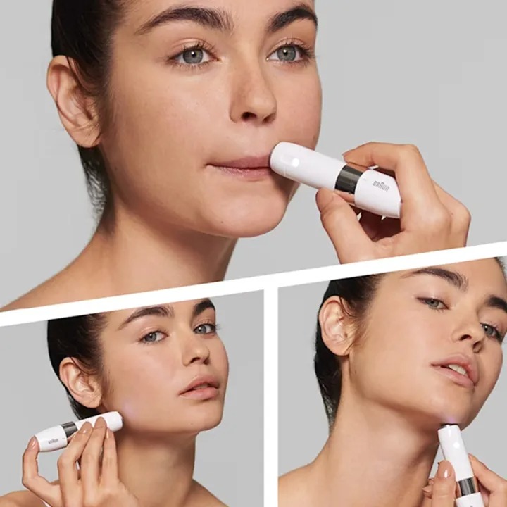 Braun Face Mini Hair Remover FS1000 with Smartlight – Electric Facial Hair Remover for Women - Image 2