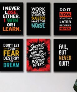 Set of 6 Premium Wall Art Photo Tiles – Modern Home Decor Sets 8 X 11