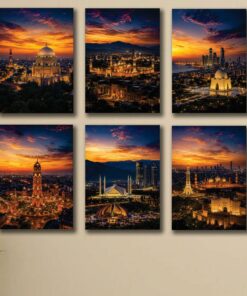 Set of 6 Premium Wall Art Photo Tiles – Modern Home Decor Sets 8x11