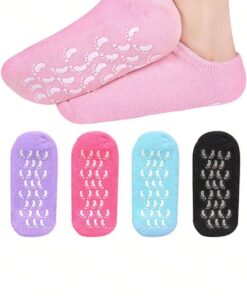 Spa Gel Moisturizing Socks Anti Slip Heel Care Socks For Dry & Cracked Feet – Multi color