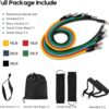 Premium Resistance Band Set For Home Workouts - 11 Piece Elastic Fitness Exercise Tubes With Carrying Pouch - Image 2