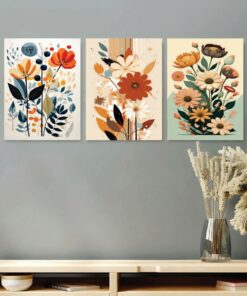 Set of 3 Premium Wall Art Photo Tiles – Modern Home Decor Sets 8x11