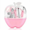 8 Pcs Apple Manicure Set ABS Plastic Mani Pedi Kit | Pink Colour